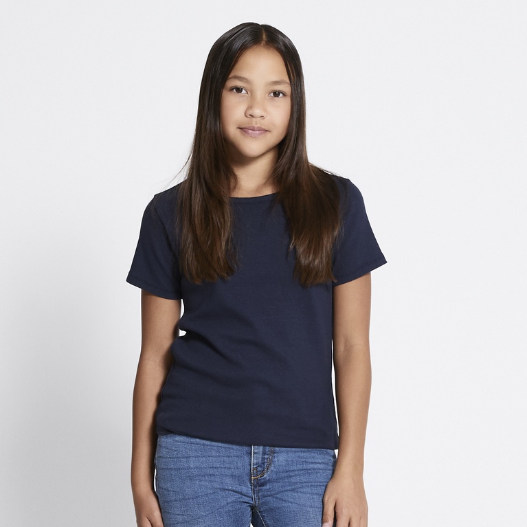 Ribbed tee "Ronja" Navy