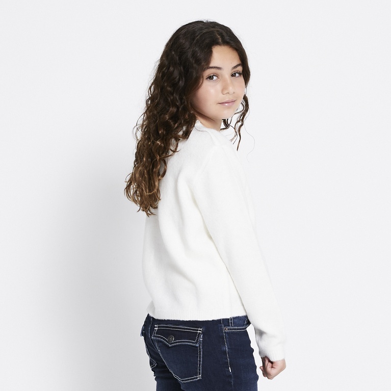 Basic knit cardigan "Siri star" Off white