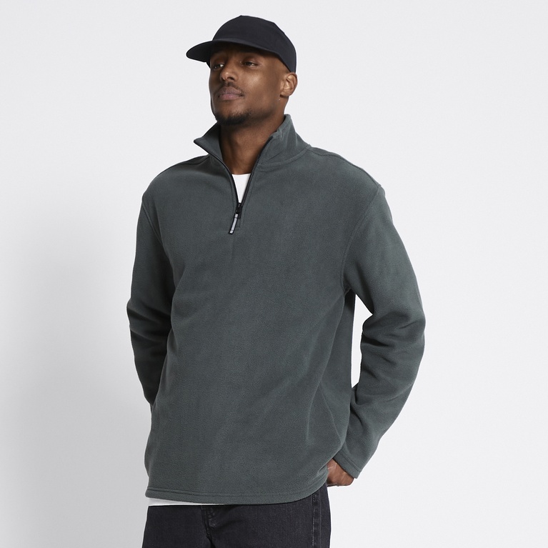 Fleece sweater "Fille" Dark Green
