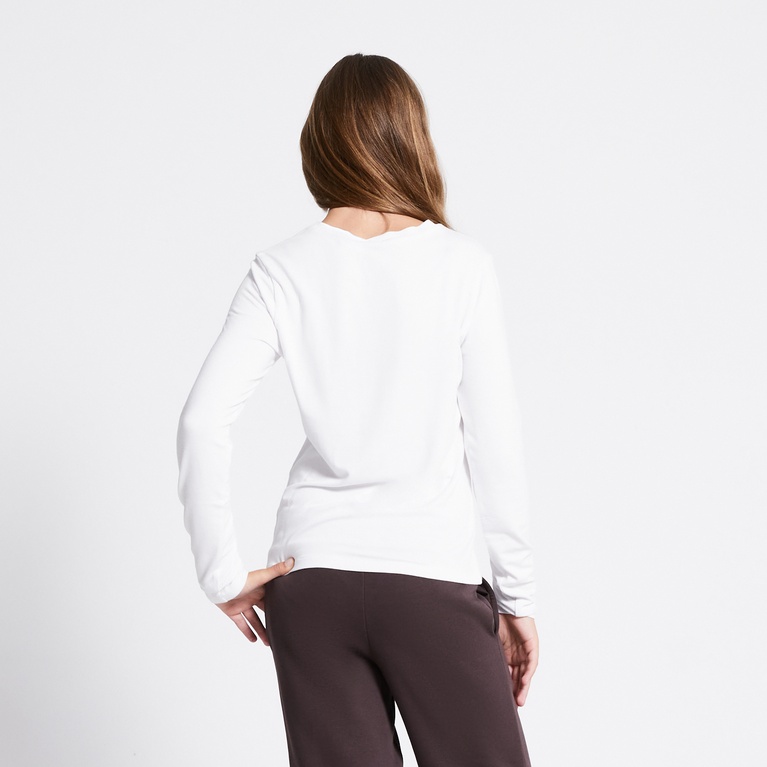 Long sleeve top "Lykke"  Optic white