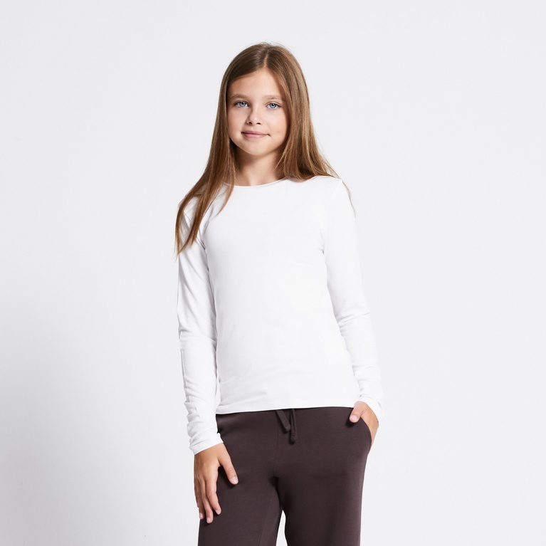 Long sleeve top "Lykke"  Optic white