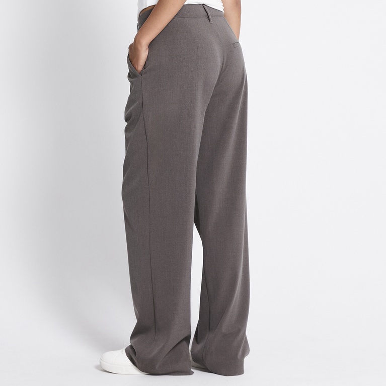 Mid waist wide dress pants "Tori" Brown