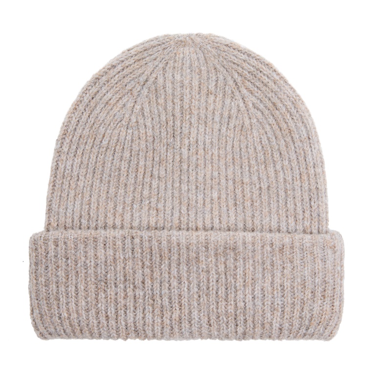 Rib-knit beanie "Bim star" Beige