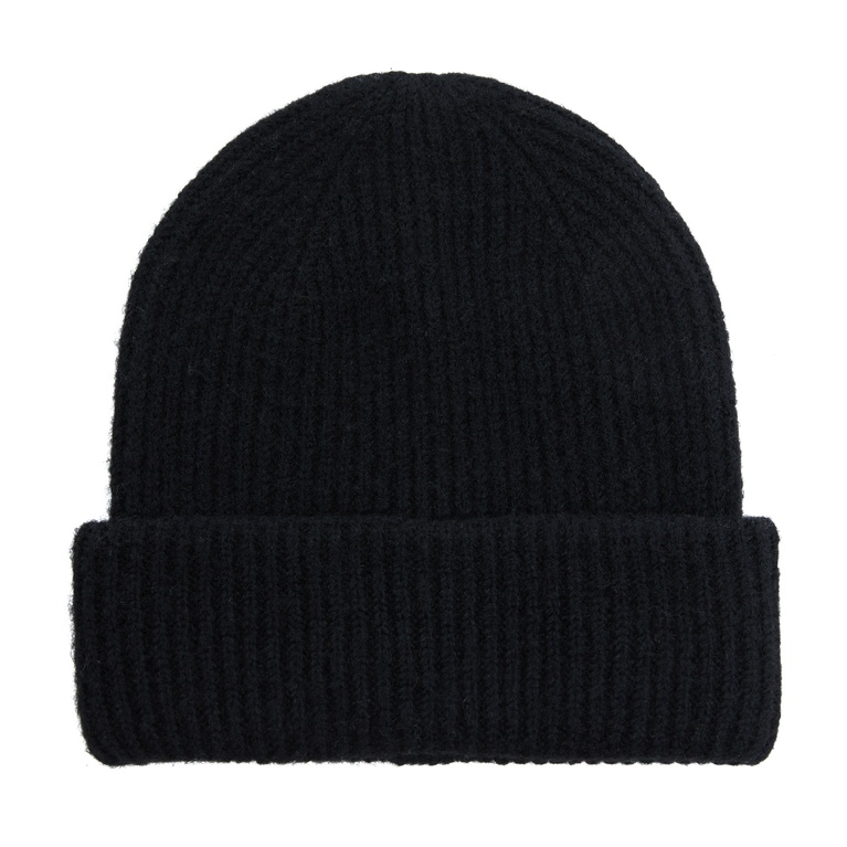 Rib-knit beanie "Bim star" Black