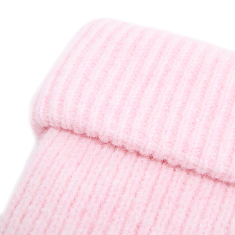 Rib-knit beanie "Bim star" Pink