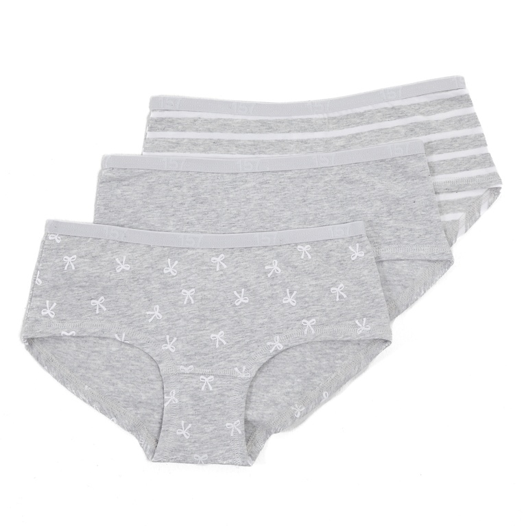 3-pack hipster briefs "Edith star" Grey Melange