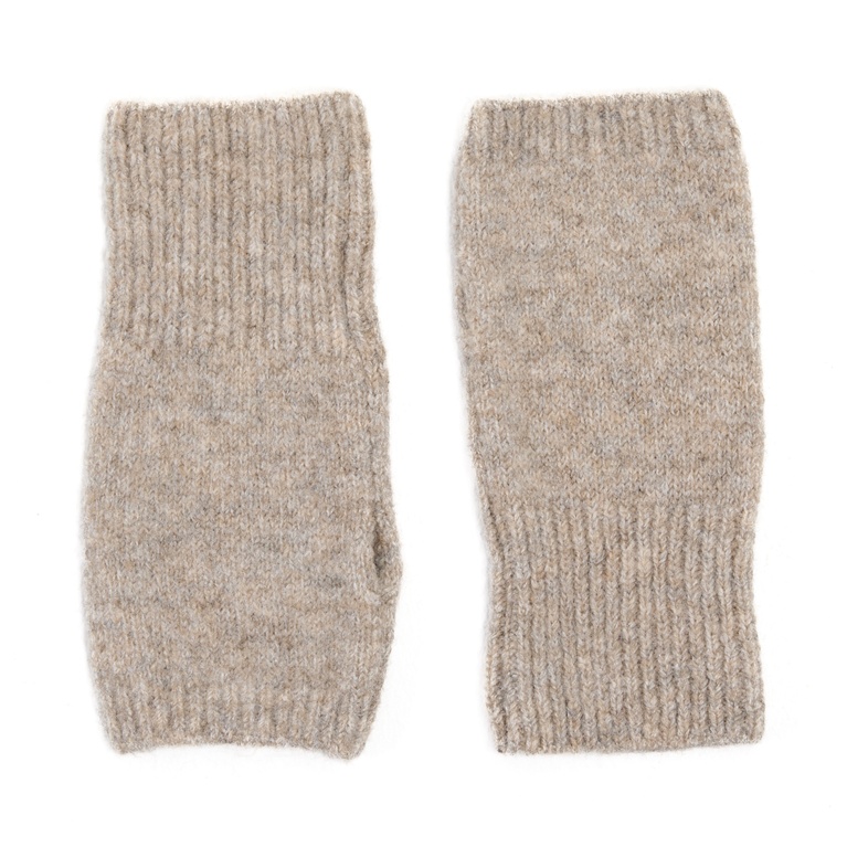 Fingerless gloves "Short Wrist Glove" Beige Melange