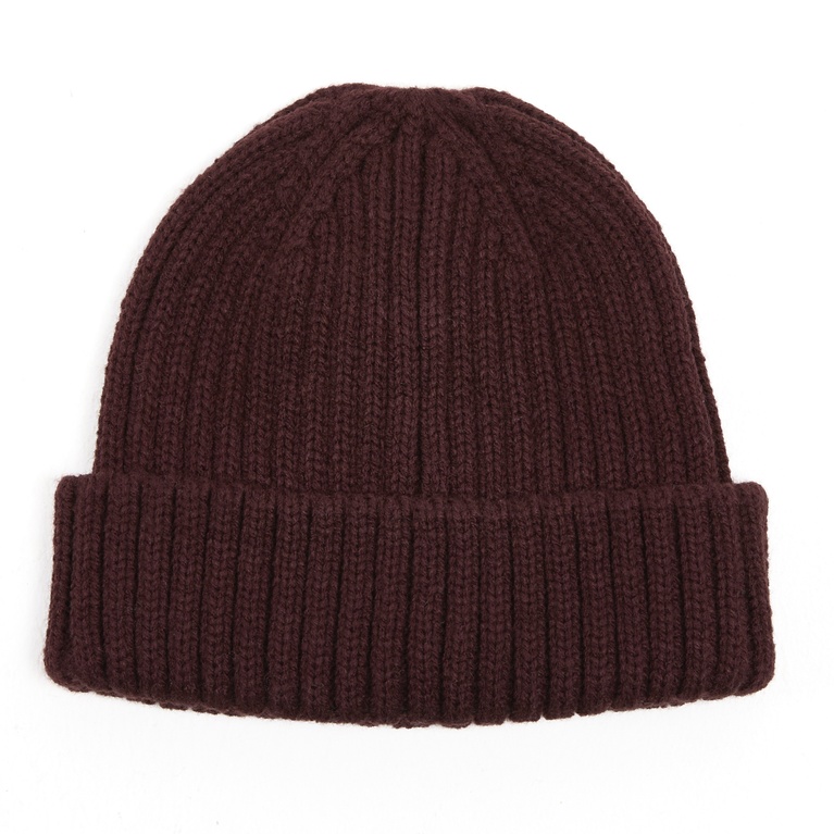 Rib-knit beanie "Docker junior" Burgundy