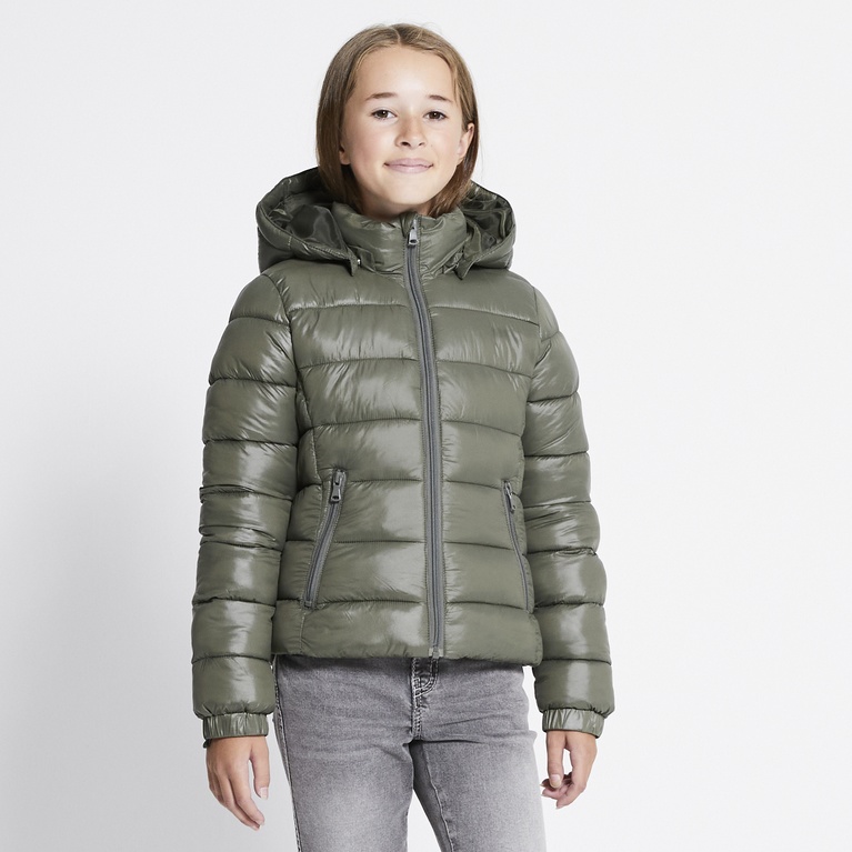 Short puffer jacket "Nikki star" Army Green