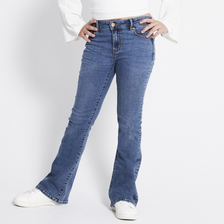 Embroidery flare jeans "Skippy Flare Deco" Blue