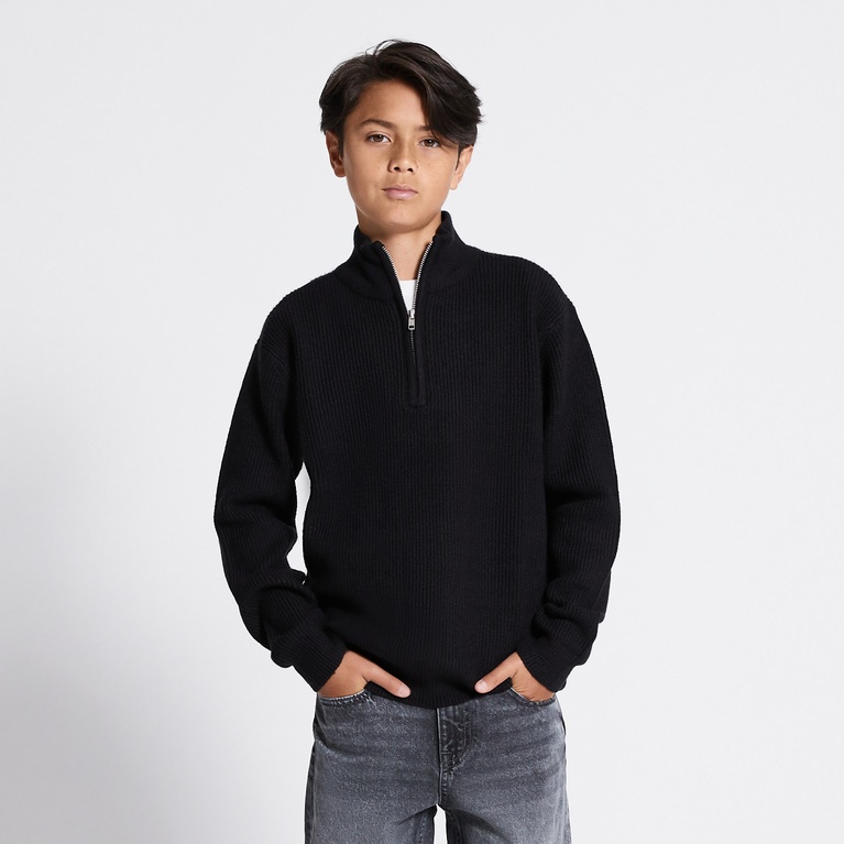 Half-zip sweater "Ruben zip" Black
