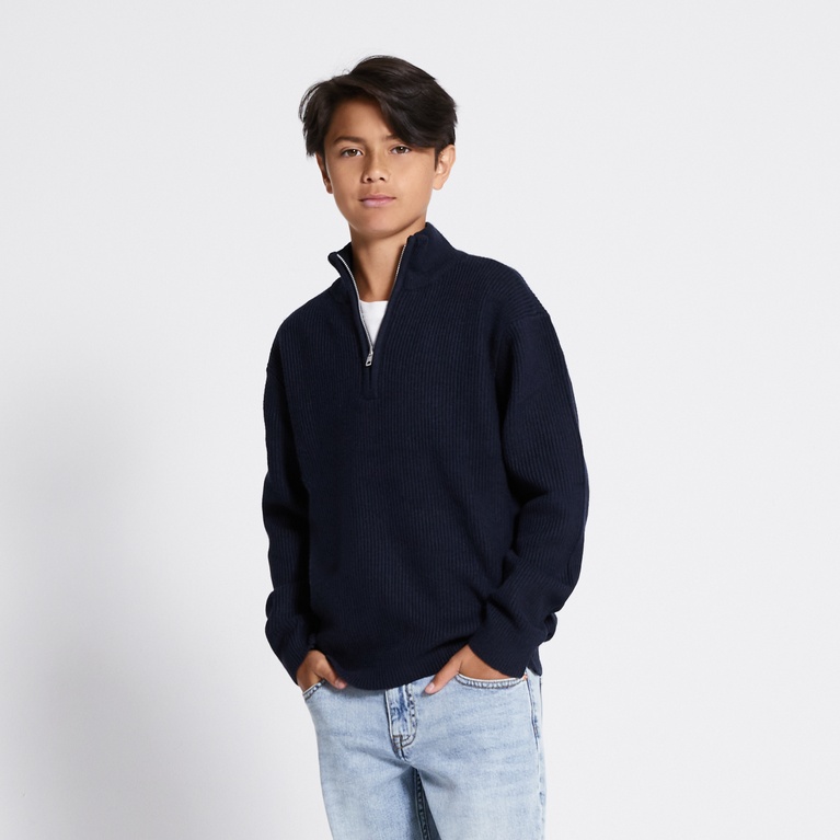 Half-zip sweater "Ruben zip" Navy
