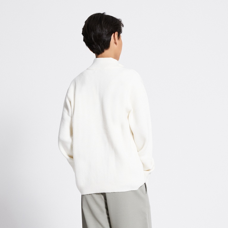 Half-zip sweater "Ruben zip" Off white