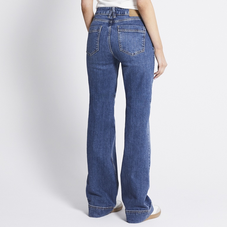 Mid waist bootcut jeans "Upper" Mid wash