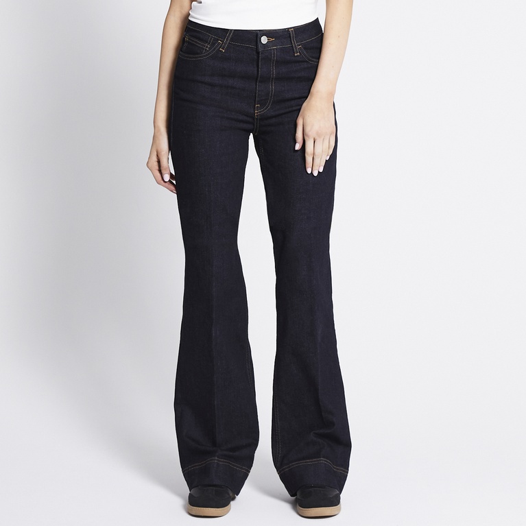 Mid waist bootcut jeans "Upper" Rinse