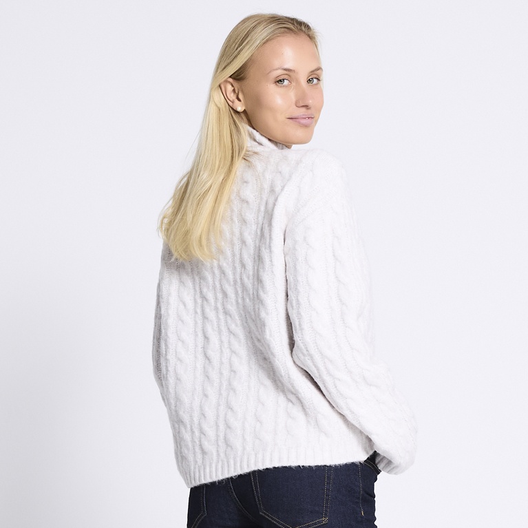 Cable-knit sweater "Beth" Ivory