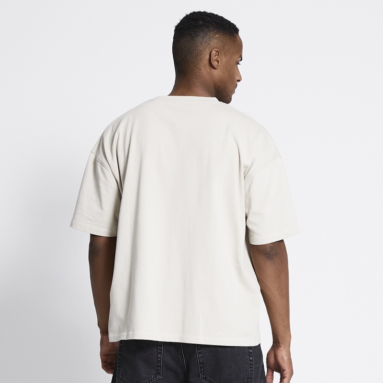 Heavy boxy tee "Mikael" Stone