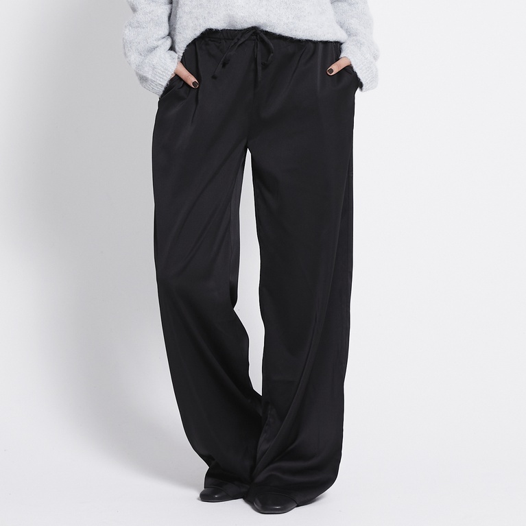 Satin pants "Ashley" Black