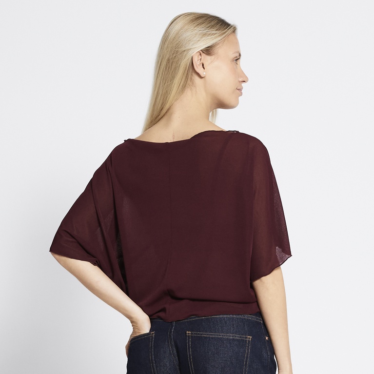 Cape top "Alfie" Plum