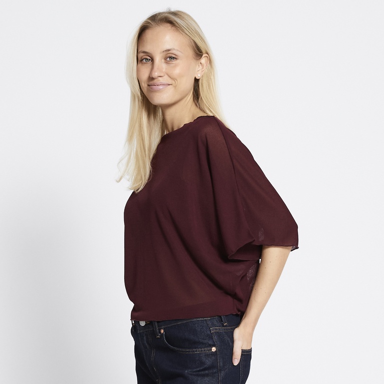 Cape top "Alfie" Plum