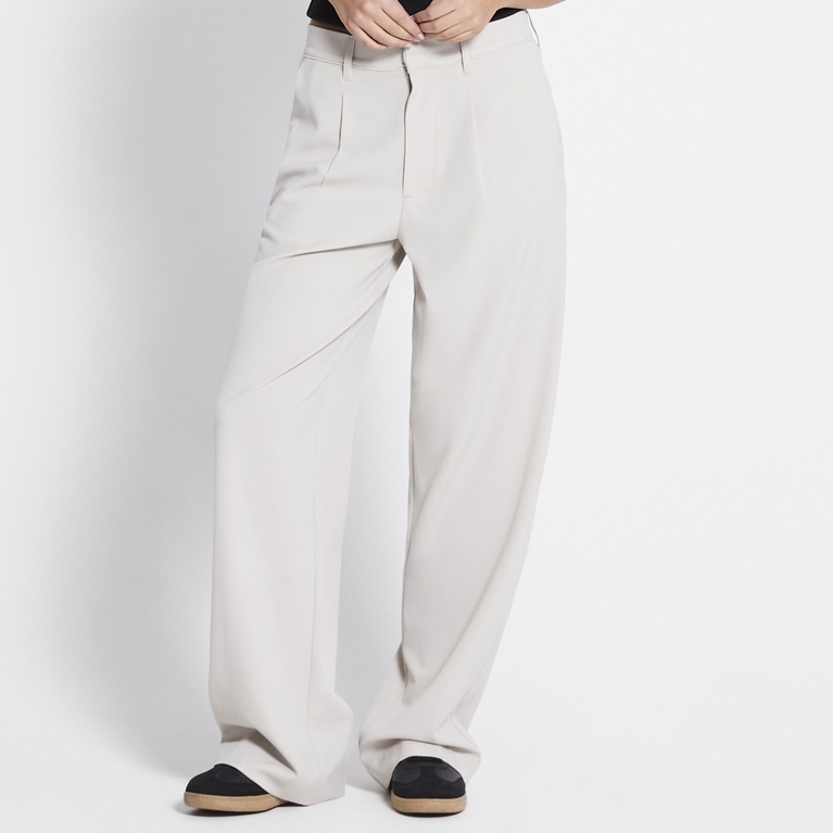 Mid waist wide dress pants "Tori" Light Beige