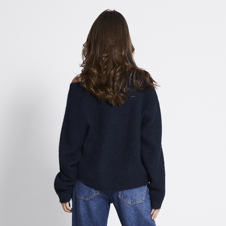 Knit v-neck sweater "Eina" Dark Blue