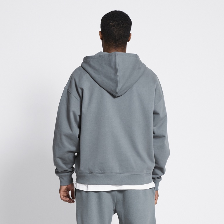 Boxy zip hoodie "Lindon" Sea Green
