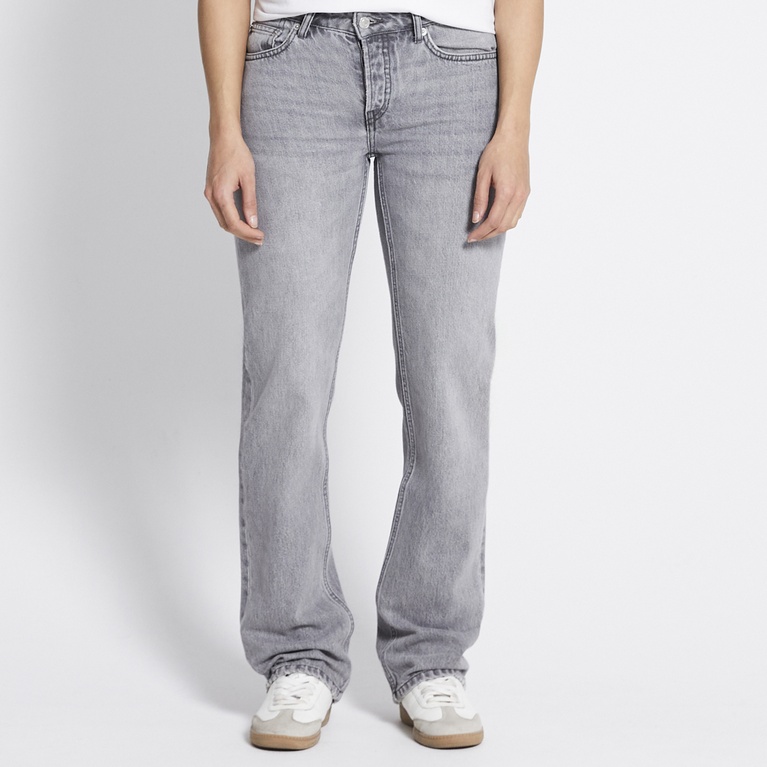 Low waist straight jeans "Icon" Grey