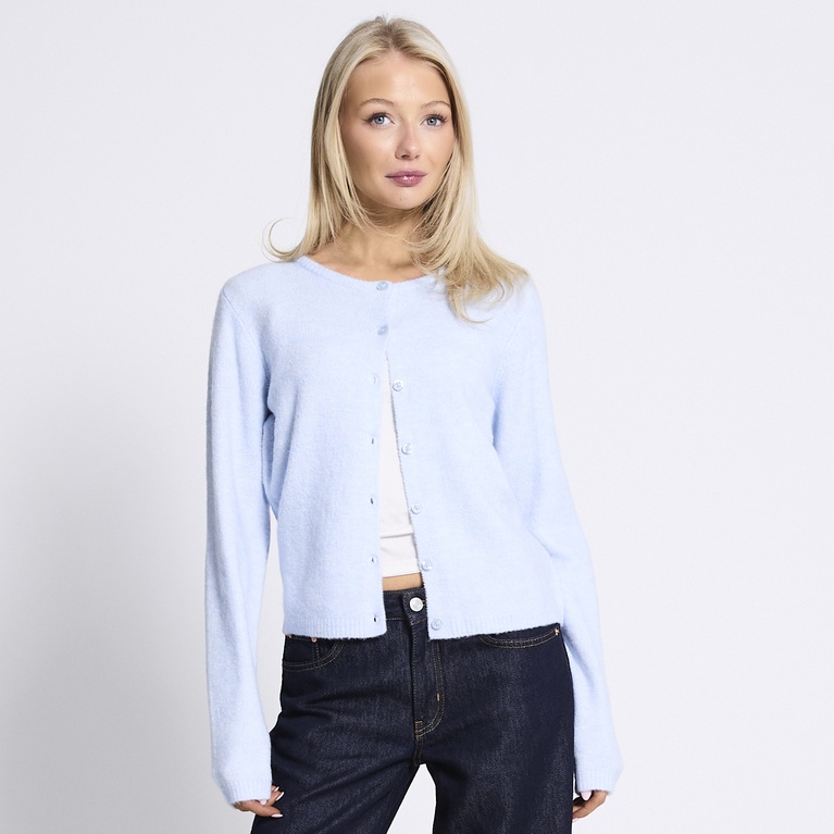 Basic knit cardigan "Audrey" Light blue