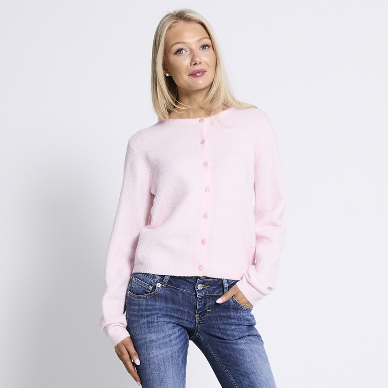 Basic knit cardigan "Audrey" Light Pink