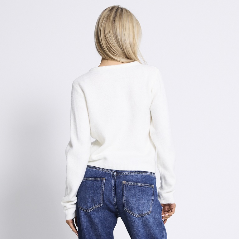 Basic knit cardigan "Audrey" Off white