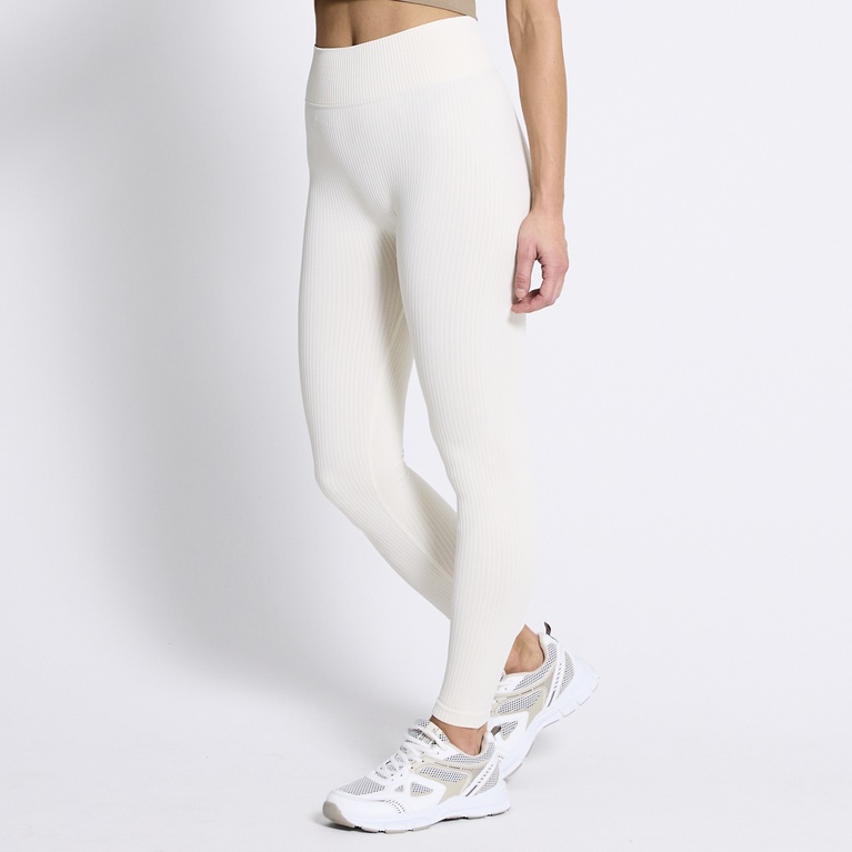 Ribbed training tights "Epic Tights Seamless" Ivory