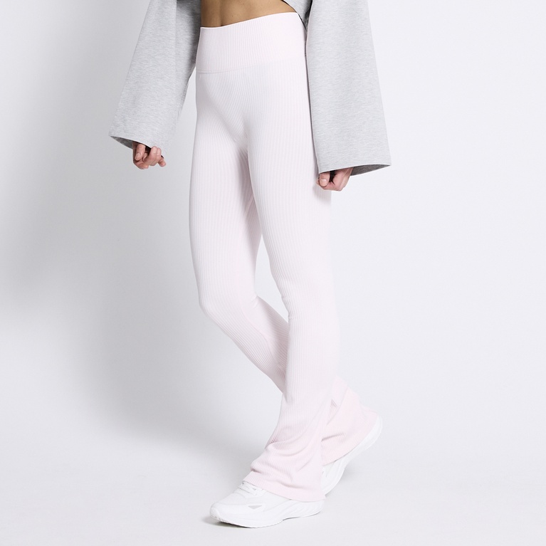 Flared training tights "Flare seamless" Light Pink
