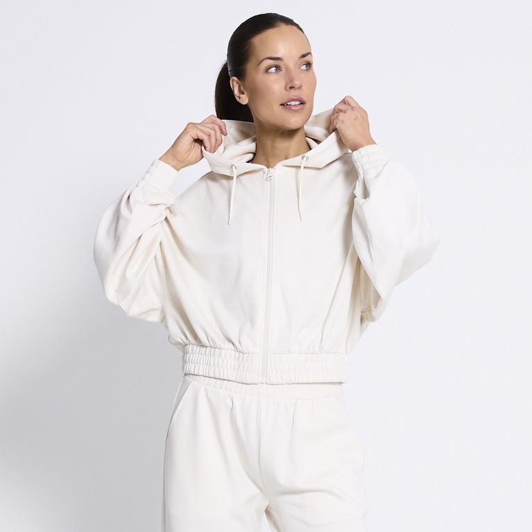 Zip hoodie "Zip-up hoodie" Ivory