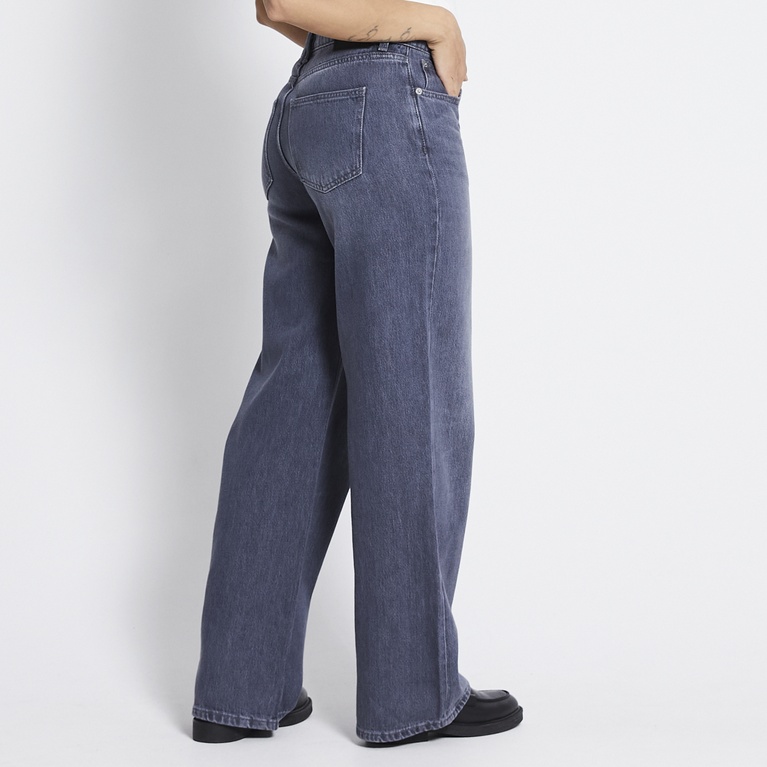 Mid waist wide jeans "Optiwide" Grey