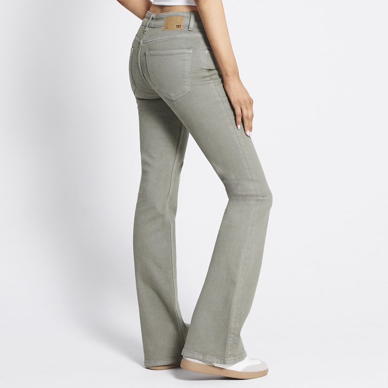 Low waist bootcut jeans "Low Boot" Army Green