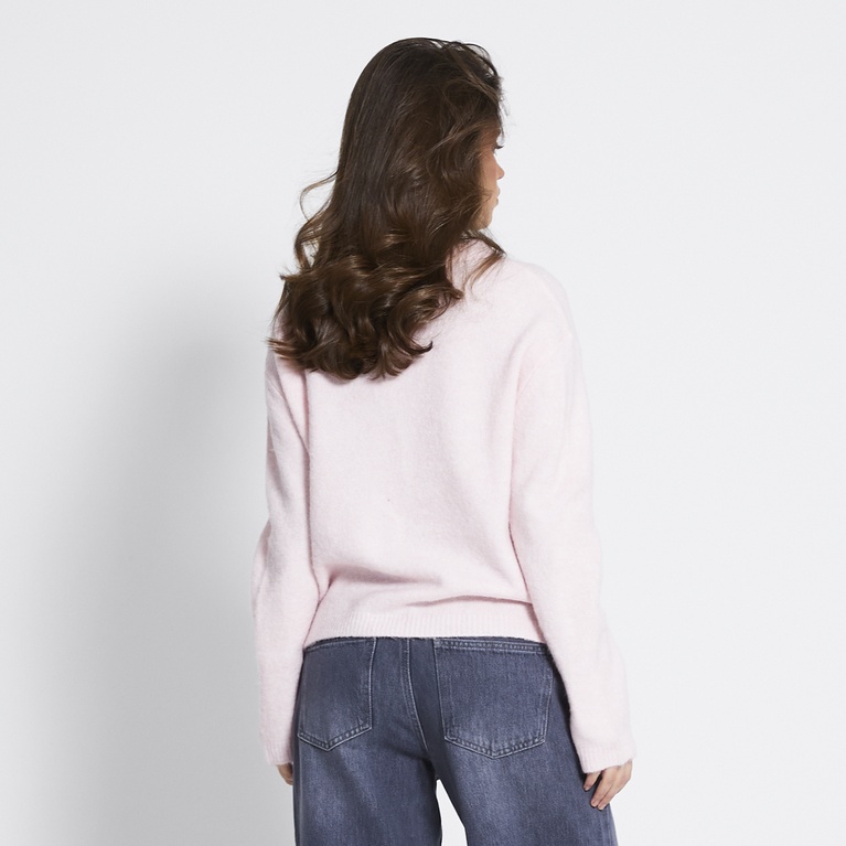 Basic knit sweater "Sadie" Light Pink
