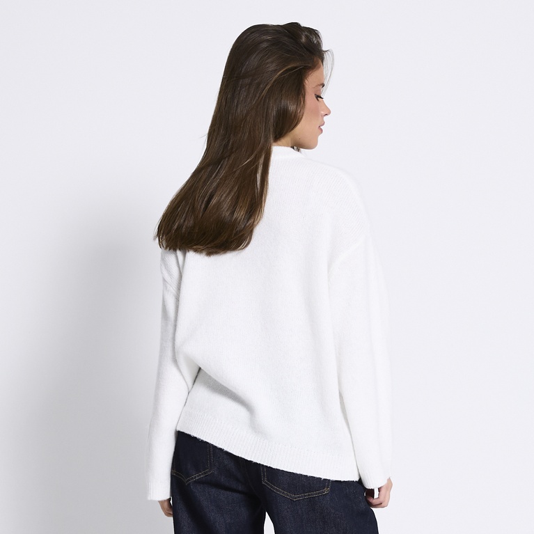 Basic knit sweater "Camilla" Off white