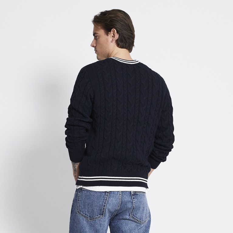 Cable-knit sweater "Ash" Navy