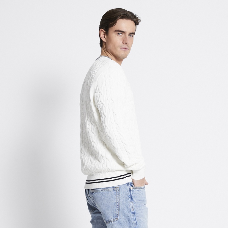 Cable-knit sweater "Ash" Off white