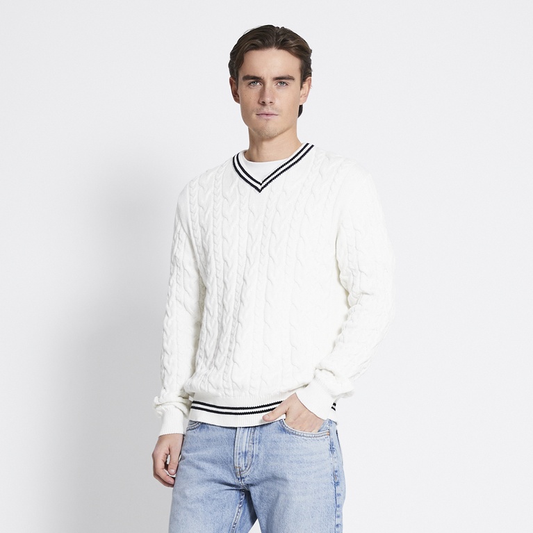 Cable-knit sweater "Ash" Off white