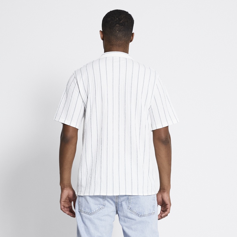 Short sleeve shirt "Steven Structure Stripe" Green