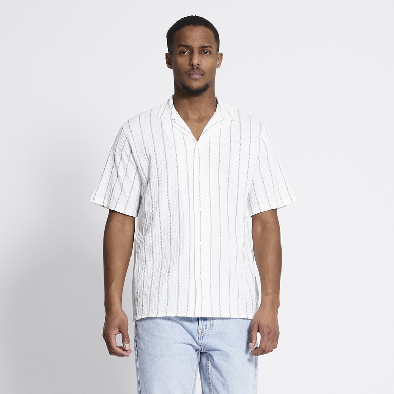 Short sleeve shirt "Steven Structure Stripe" Green