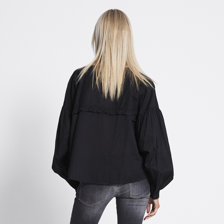 Balloon sleeve blouse "Flora" Black