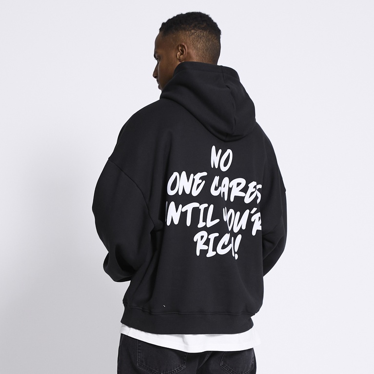 Printed hoodie "Over" Black 5