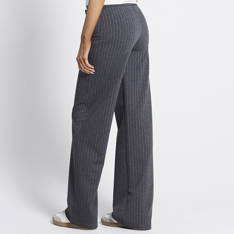 Low waist dress pants "Estrid" Dk Grey melange