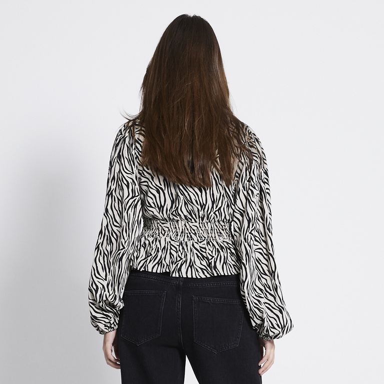Sculpted peplum blouse "Gioa" Print 1