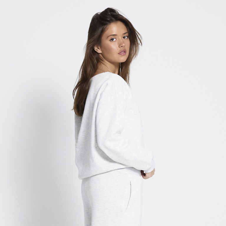 Off-shoulder sweatshirt "Esme" Grey Melange