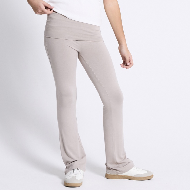 Folded yoga pants "Noelle star" Beige