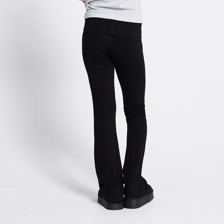 Folded yoga pants "Noelle star" Black